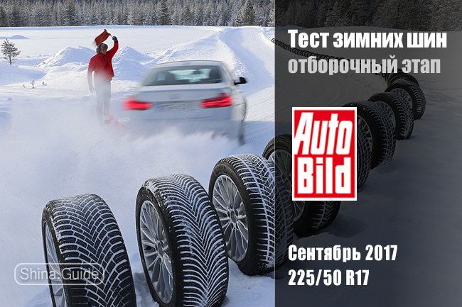 Auto Bild 2017: Тест зимних шин размера 225/50 R17 (отборочный этап)