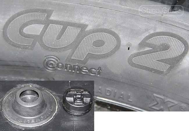 Датчики на внутренней поверхности протектора шин Michelin Pilot Sport Cup 2 Connect